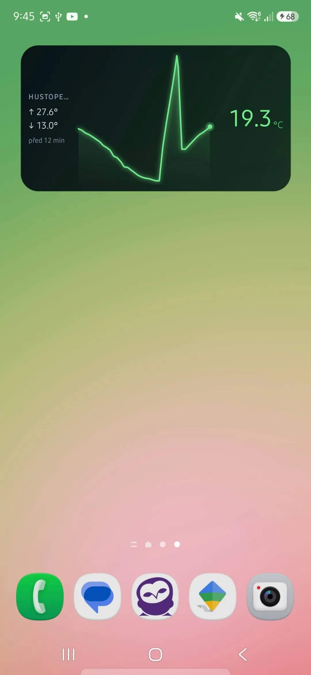 TempWidget na ploše Androidu